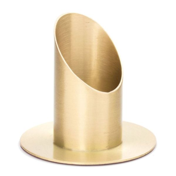 Kerzenständer aus Metall in gold, 4 cm - Kommunionkerze, Taufkerze