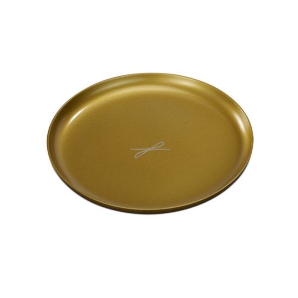 Kerzenteller goldfarben - 12 cm