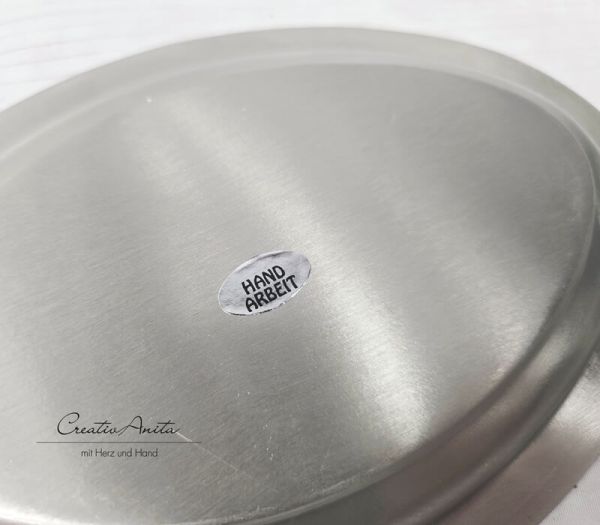 Kerzenteller - Tablett - Kerzenhalter - SILBER oval