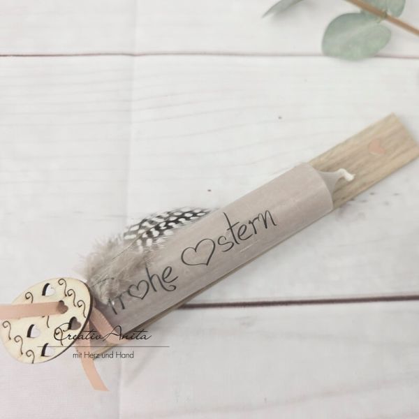 Ostergeschenk - Mitbringsel Kerze -Frohe Ostern-