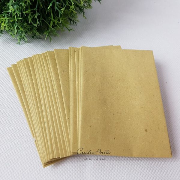 25 Stück Papiertüten - Kraftpapier braun