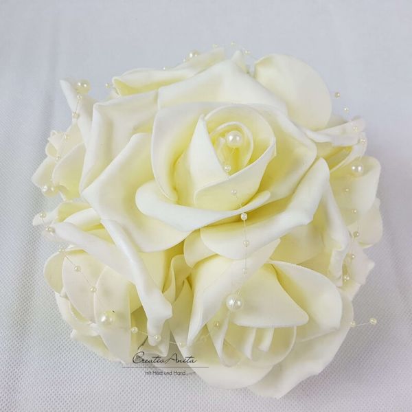 Rosenkugel CREME Tischdeko