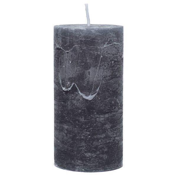 Rustikkerze durchgefärbt ANTHRAZIT 120x68 mm