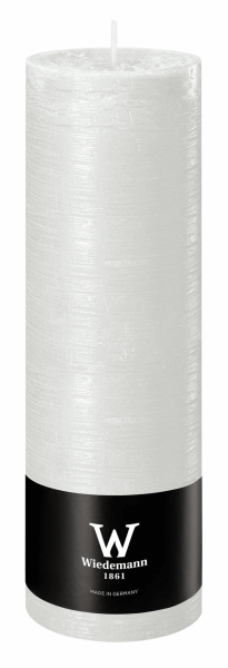 Rustikkerze durchgefärbt inkl. ASF - WEIß 190x68 mm