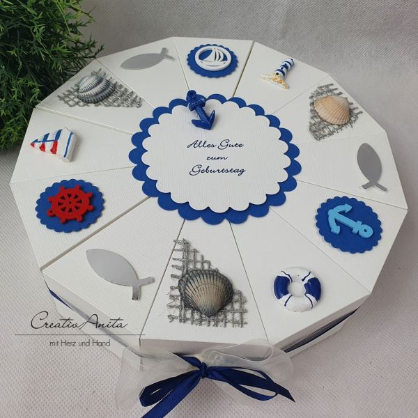 Schachteltorte - Geschenk - Maritim