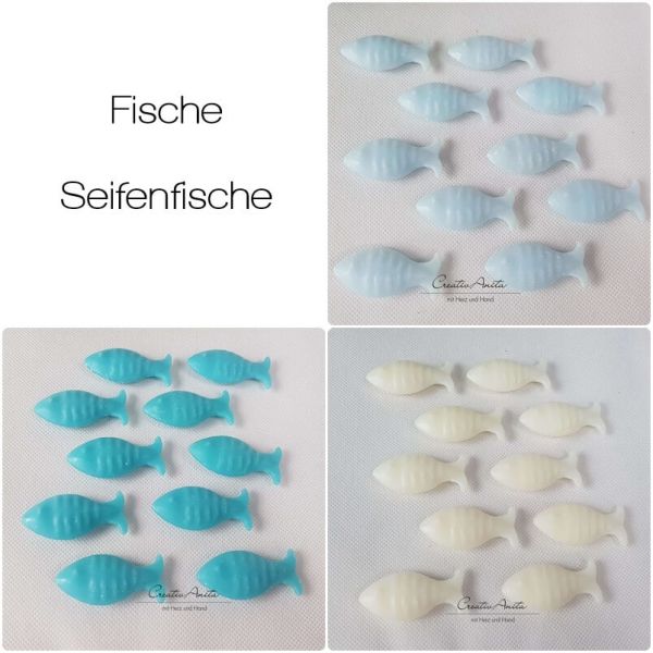 10 St. Schafmilchseifen-Fische - Seifenfische - Groß, NATUR
