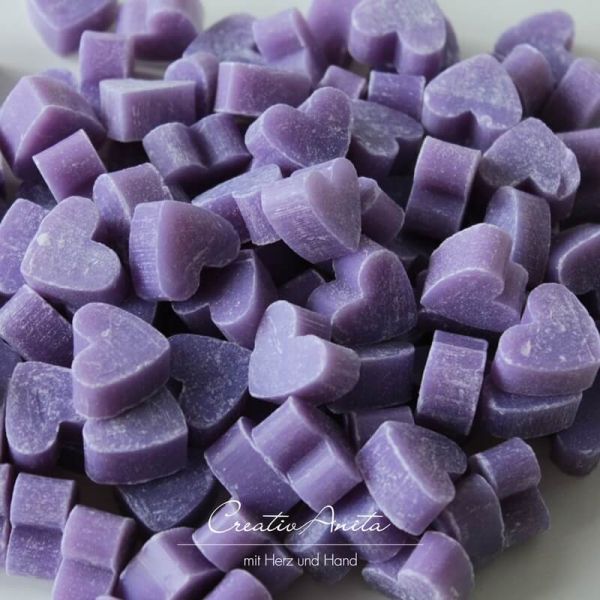 50 Stück Schafmilchseifen-Seifenherzen LAVENDEL-LIMONE - Gastgeschenk - Hochzeit