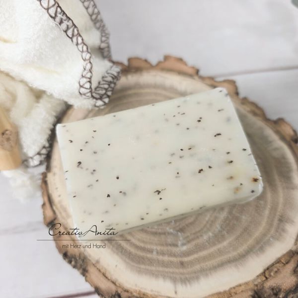 Schafmilchseife Peeling Mohn - Florex, eckig 100g