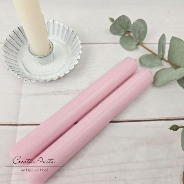 Stabkerze -Pastellrosa-