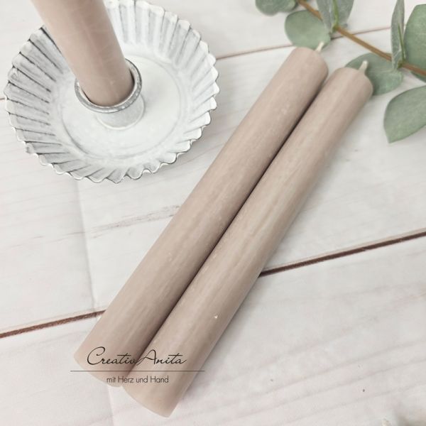 Stabkerze -Taupe-