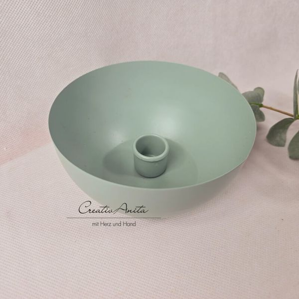 Stabkerzenhalter - Schale - Mint