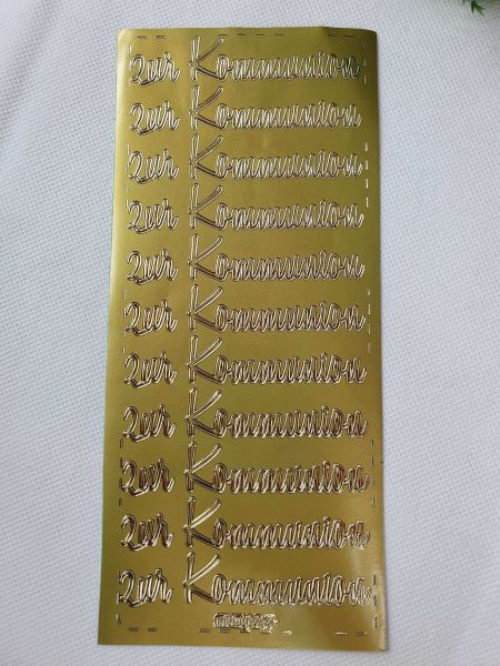 Sticker-Schriftsticker *zur KOMMUNION* gold XXL