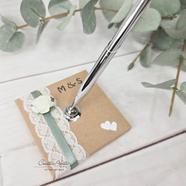 Stifthalter Vintage Natur -Eukalyphtus- personalisiert