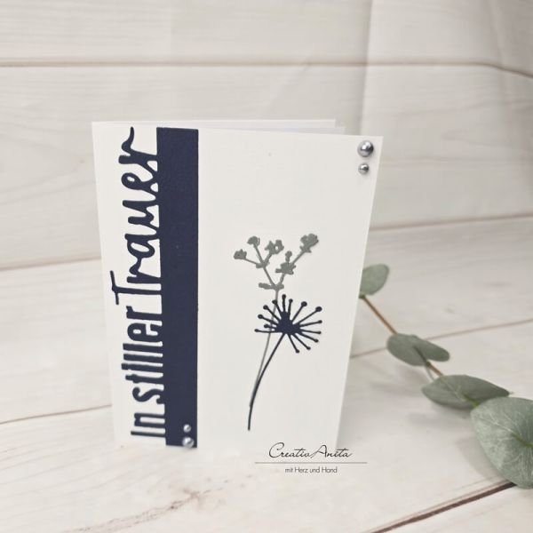 Trauerkarte Kondolenzkarte Beileidskarte -In stiller Trauer-