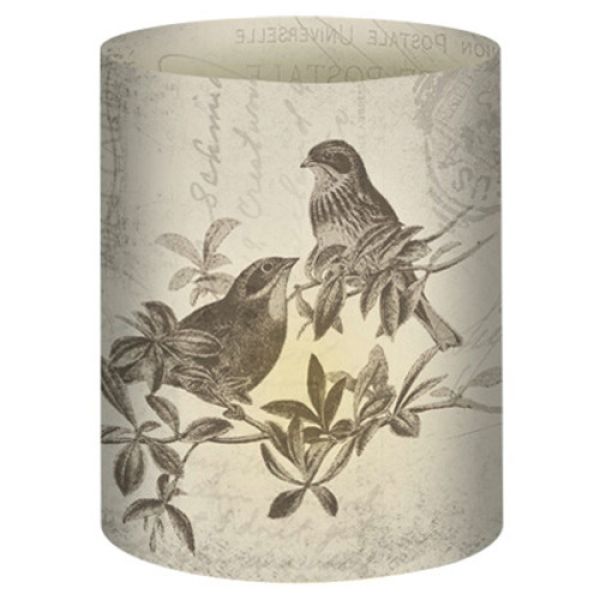 Mini-Tischlichter "Ambiente" Vögel in Vintage