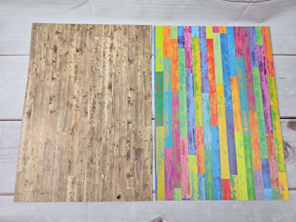 Variokarton Holz -BUNT- DIN A4