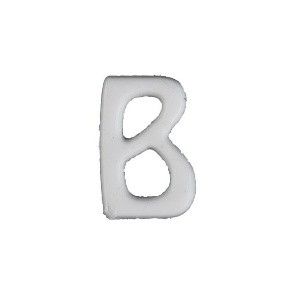 Wachsbuchstabe Echtwachs "B" 8mm weiß