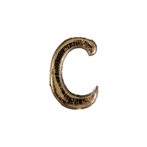Wachsbuchstabe Echtwachs "C" 8mm gold