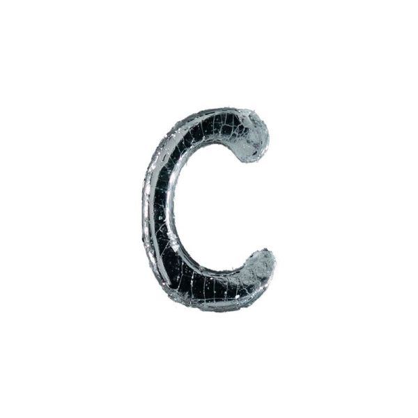 Wachsbuchstabe Echtwachs "C" 8mm silber