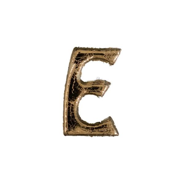Wachsbuchstabe Echtwachs "E" 8mm gold