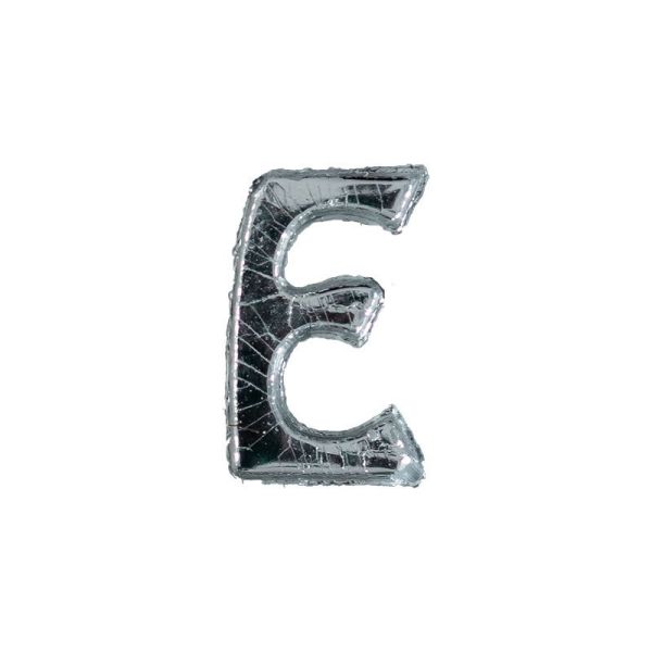 Wachsbuchstabe Echtwachs "E" 8mm silber
