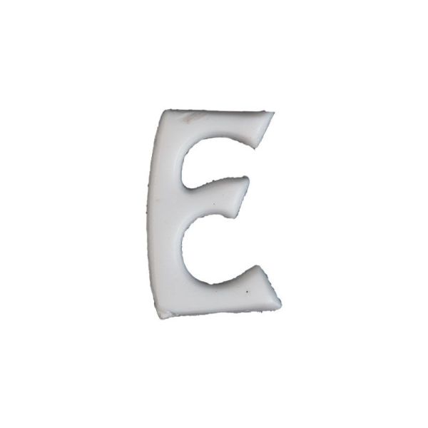 Wachsbuchstabe Echtwachs "E" 8mm weiß