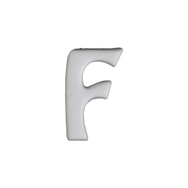 Wachsbuchstabe Echtwachs "F" 8mm weiß