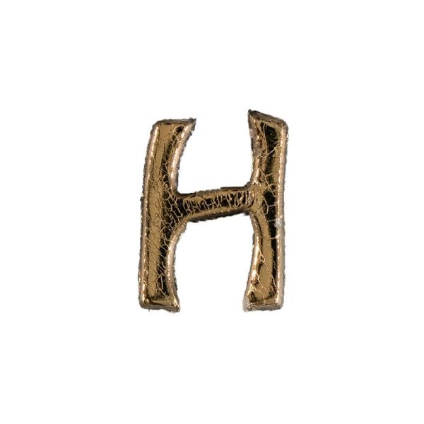 Wachsbuchstabe Echtwachs "H" 8mm gold