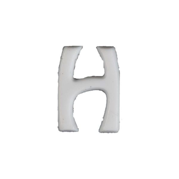 Wachsbuchstabe Echtwachs "H" 8mm weiß