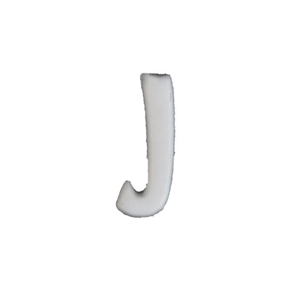 Wachsbuchstabe Echtwachs "J" 8mm weiß