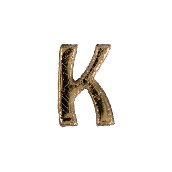 Wachsbuchstabe Echtwachs "K" 8mm gold