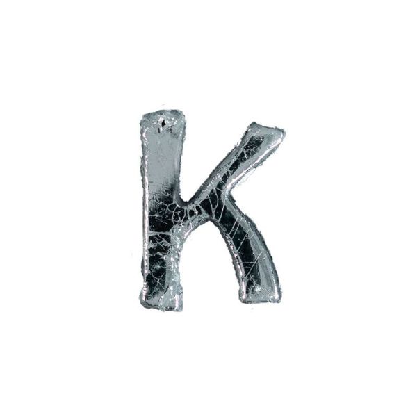 Wachsbuchstabe Echtwachs "K" 8mm silber