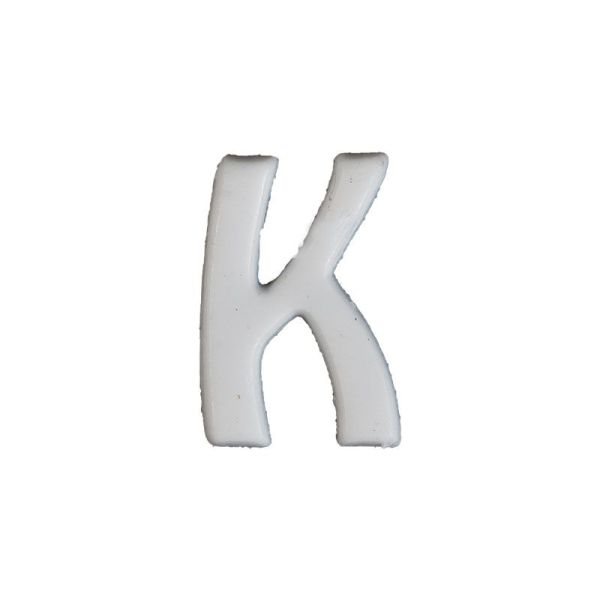 Wachsbuchstabe Echtwachs "K" 8mm weiß