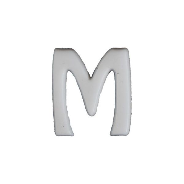 Wachsbuchstabe Echtwachs "M" 8mm weiß