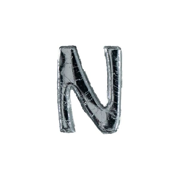Wachsbuchstabe Echtwachs "N" 8mm silber