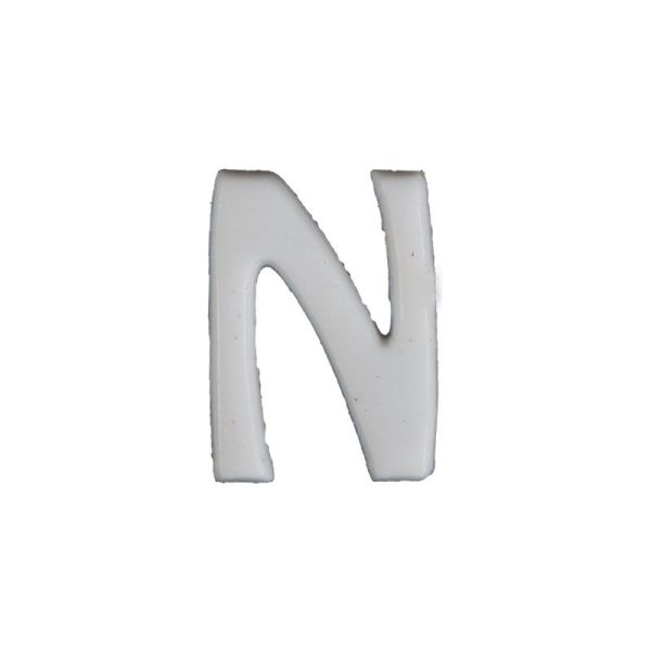 Wachsbuchstabe Echtwachs "N" 8mm weiß