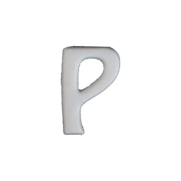 Wachsbuchstabe Echtwachs "P" 8mm weiß