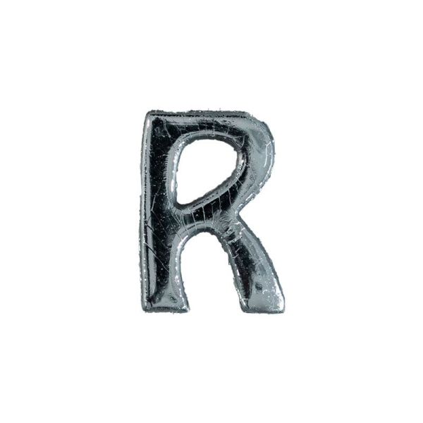 Wachsbuchstabe Echtwachs "R" 8mm silber