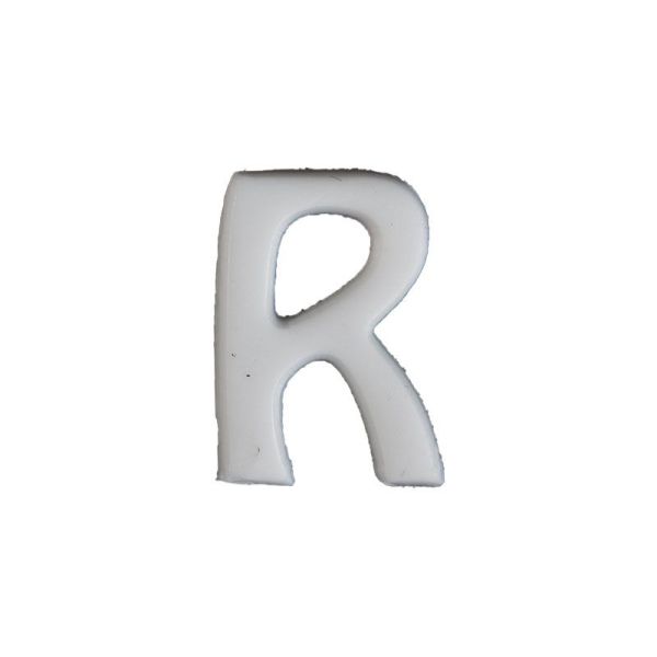Wachsbuchstabe Echtwachs "R" 8mm weiß