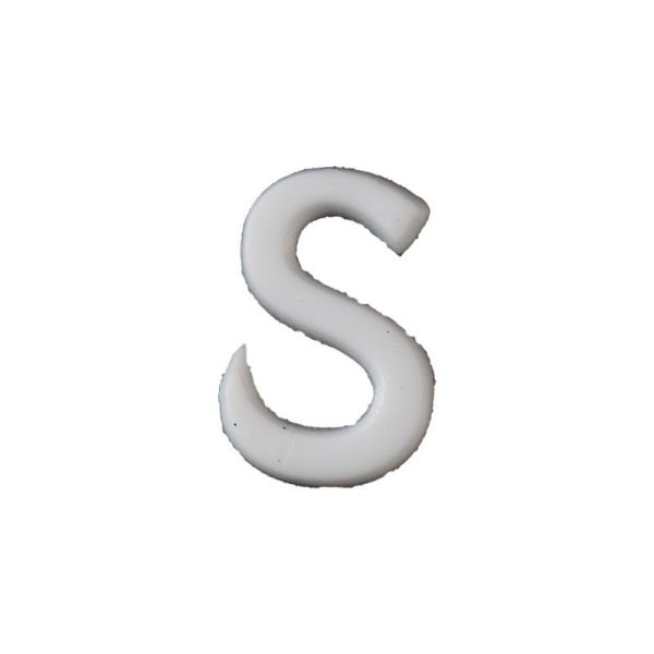 Wachsbuchstabe Echtwachs "S" 8mm weiß