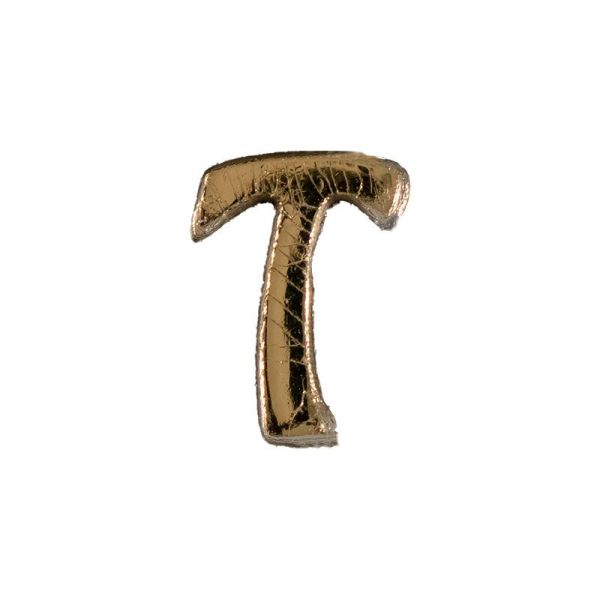 Wachsbuchstabe Echtwachs "T" 8mm gold