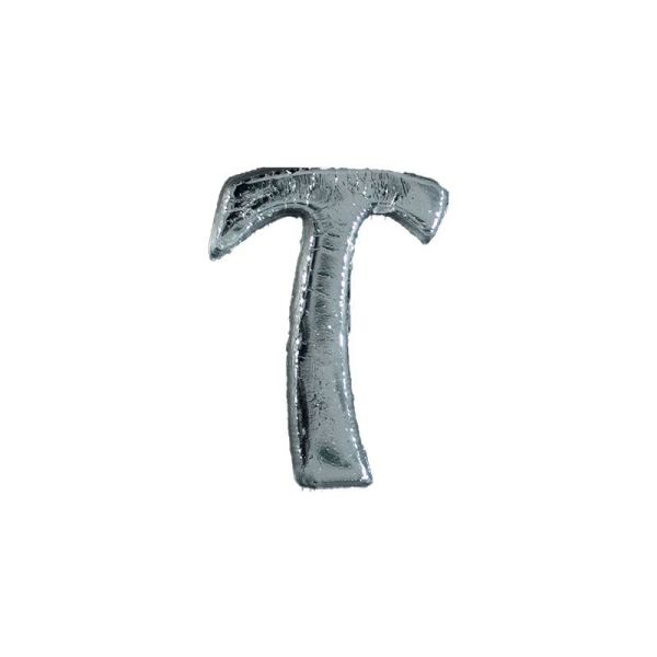 Wachsbuchstabe Echtwachs "T" 8mm silber