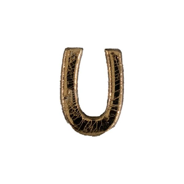 Wachsbuchstabe Echtwachs "U" 8mm gold