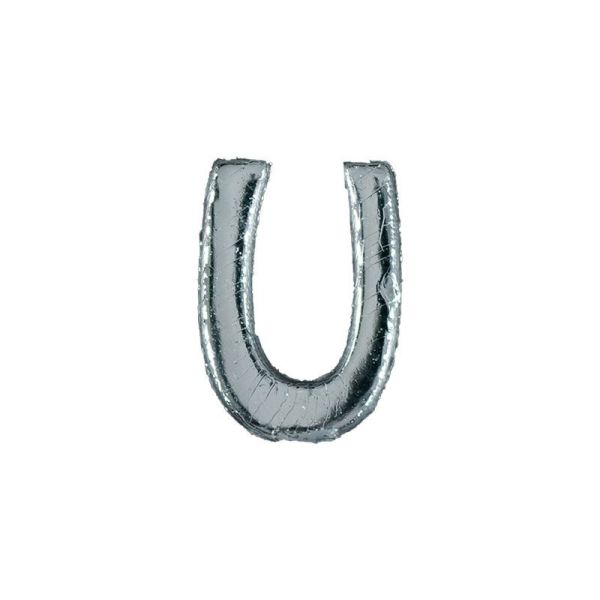 Wachsbuchstabe Echtwachs "U" 8mm silber