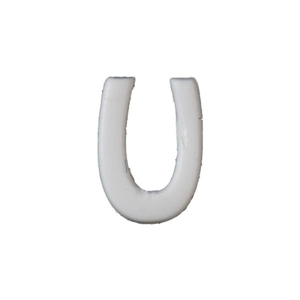Wachsbuchstabe Echtwachs "U" 8mm weiß