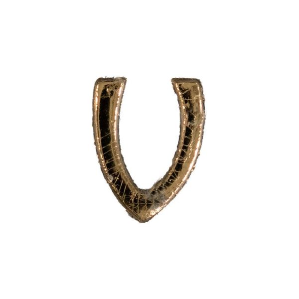 Wachsbuchstabe Echtwachs "V" 8mm gold