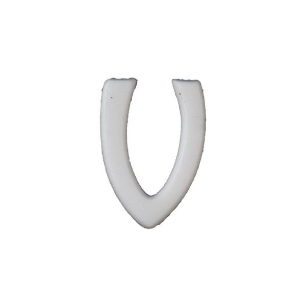 Wachsbuchstabe Echtwachs "V" 8mm weiß