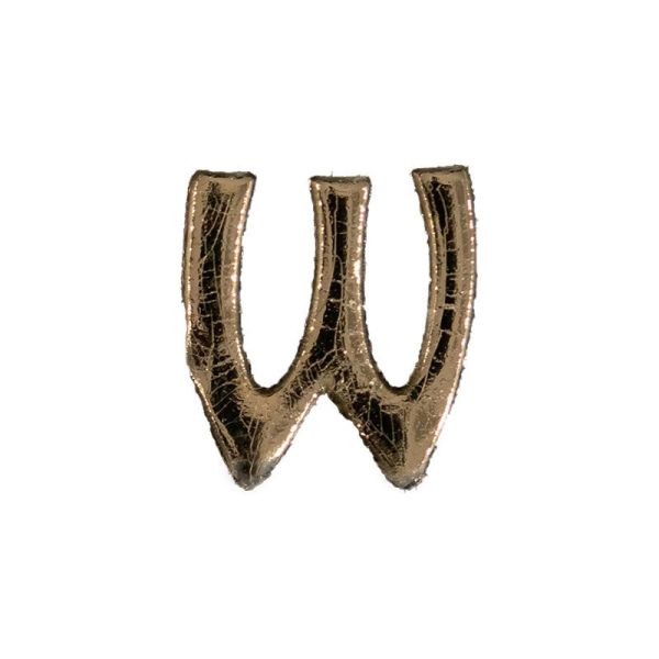 Wachsbuchstabe Echtwachs "W" 8mm gold