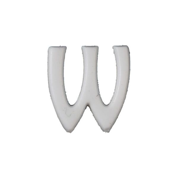 Wachsbuchstabe Echtwachs "W" 8mm weiß