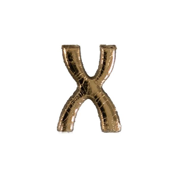 Wachsbuchstabe Echtwachs "X" 8mm gold